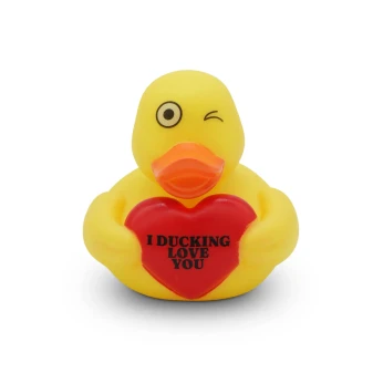 Rubber Duck I Ducking Love You Yellow Red Heart Birthday Valentines Day
