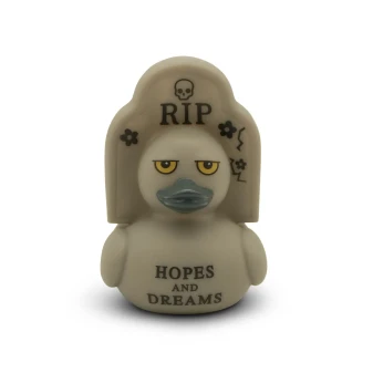 Rubber Duck RIP Hopes And Dreams Gravestone Grey Halloween