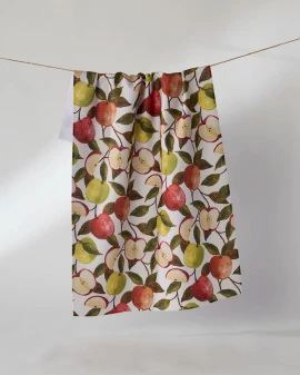 Geometry Honey Crisp Fall Apples Kitchen Hand Tea Towel Microfiber 