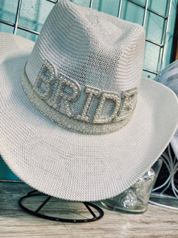 C.C. Bride Cowboy Cowgirl Hat White 