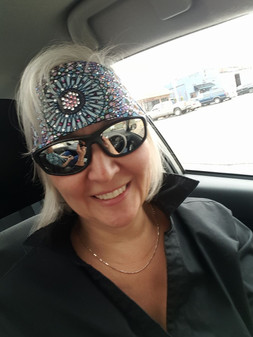Bandana, Motorcycle bandana at its stunning best.  Great as a cancer head scarf too. #BadHairDaySolved. Check out all the stunning bandanas that Go Brazen makes, they are show stoppers, on line or swing on by their store in Red Wing, Minnesota