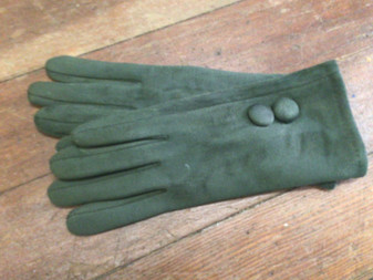 Gloves, Suede Like Olive