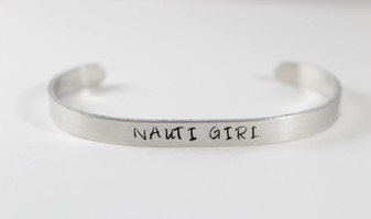 Bracelet, Cuff Aluminum Nauti Girl USA Made Bracelet, Cuff Aluminum Nauti Girl USA Made