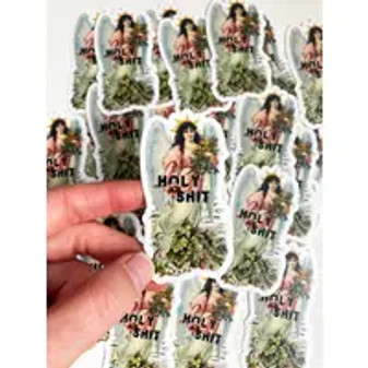 Sticker, Angel Holy Shit Sticker, Angel Holy Shit