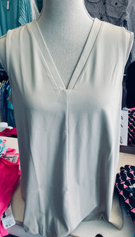 Top, Sleeveless V Neck Stone Coolant Fabric LuLu B SPF 50