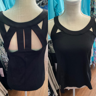 Top, Sleeveless Sexy Black LuLu B Coolant Fabric Top, Sleeveless Sexy Black LuLu B Coolant Fabric