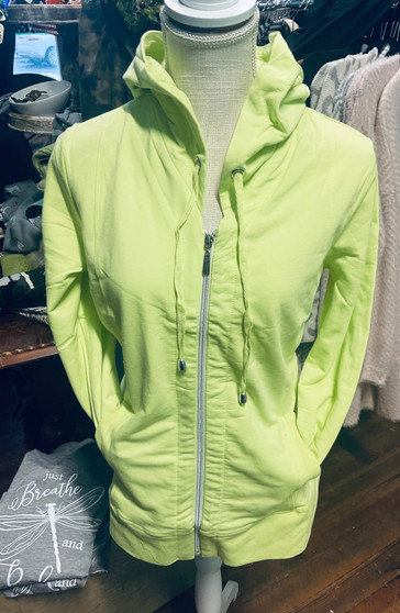 LuLu B Jacket Hooded Two Pocket Lime LuLu B  LuLu B Jacket Hooded Two Pocket Lime LuLu B