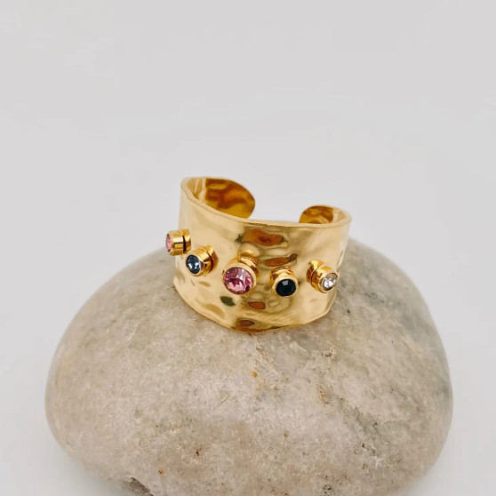 Ring, Cubic Zirconia 18k Gold Plated
