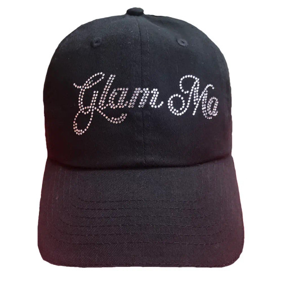 Cap, Baseball Glam Ma Rhinestone Black Grandma