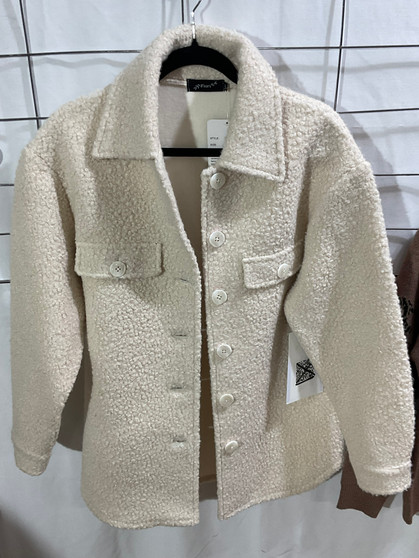 Jacket,  Coat Shacket Teddy Bear Winter Cream Jacket,  Coat Shacket Teddy Bear Winter Cream