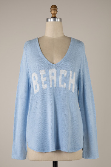 Beach Sweater Lightweight Blue