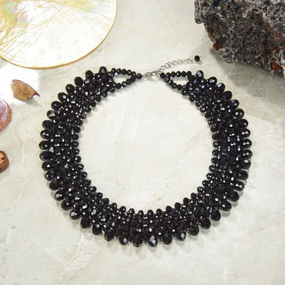 Necklace, Crystal Black