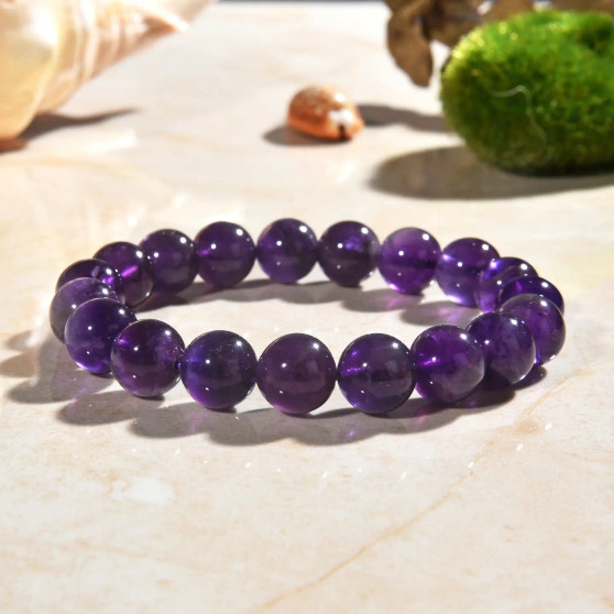 Bracelet, Amethyst Heavy Duty Stretch Cord
