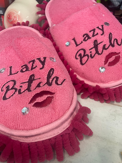 Slippers, Lazy Bitch Removable Microfiber Bottoms For Washing