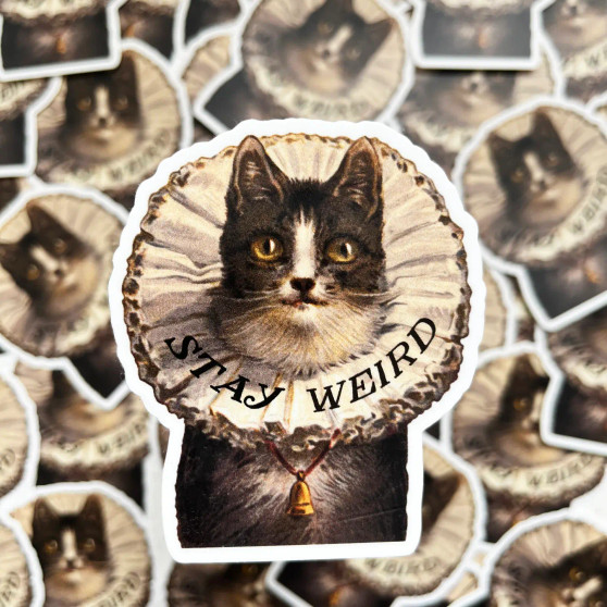 Sticker, Cat Stay Weird