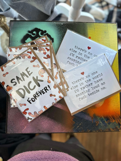 Card, Wedding Bridal Shower Greeting Same Dick Forever Blank Inside