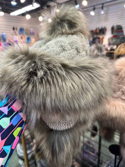 Hat, Faux Fur Bomber Beige 100006-11