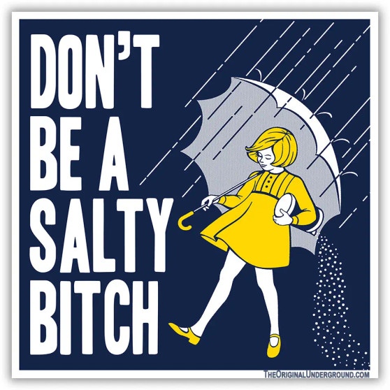 Sticker, Don’t Be A Salty Bitch Morton Salt Girl Funny