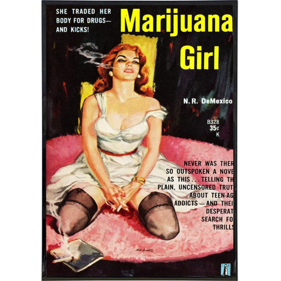 Art Print, Poster Book Cover Marijuana Girl She Traded Her Body For Drugs & Kicks