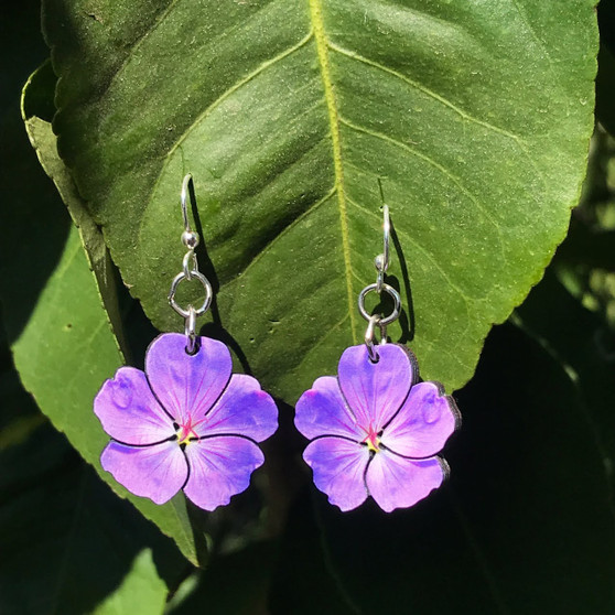 Earrings, Violets USA Made Earrings, Violets USA Made