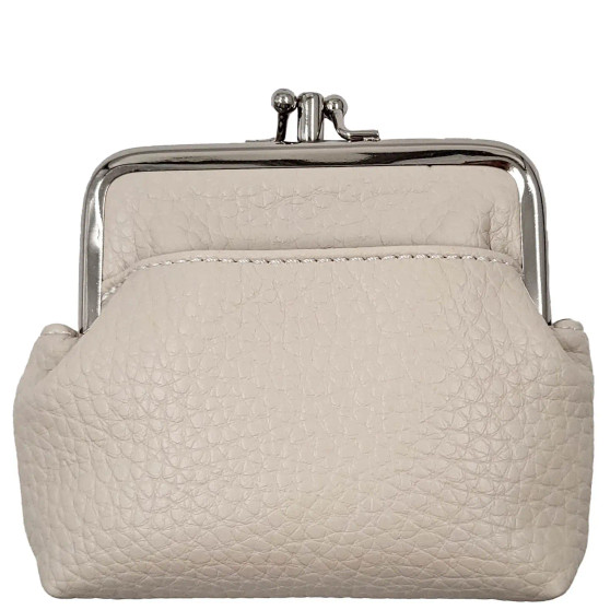 Coin Purse RFID Card Protection 2 Compartment Outside Pocket Winter White