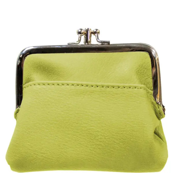 Coin Purse RFID Card Protection Compartment Outside Pocket Chartreuse 