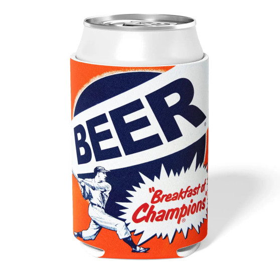 Can Cooler  Koozie, Beer, Breakfast of Champions Baseball