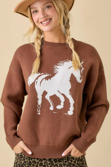 Horse Sweater Equine Giddy Up Rodeo Cowgirl  Horse Sweater Equine Giddy Up Rodeo Cowgirl