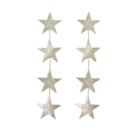 Earrings, Star Drop July 4th
