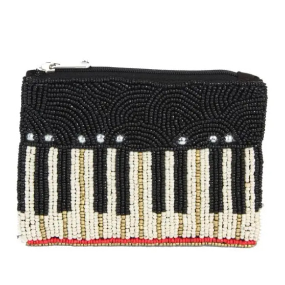 Coin Purse Beaded Piano Keys Music