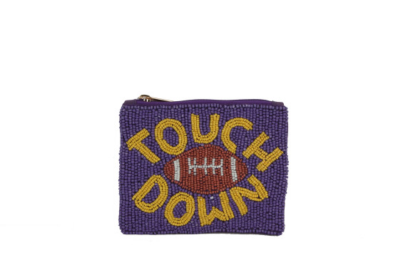 Coin Purse NFL Vikings Football Purple Touchdown 