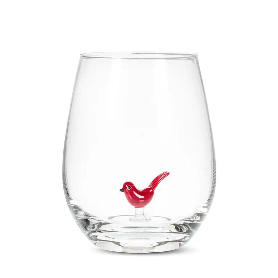 Glass Stemless Wine Beverage 3D Cardinal  Glass Stemless Wine Beverage 3D Cardinal