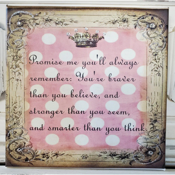 Canvas Art Winnie The Pooh Quote Promise Me You’ll Always Remember