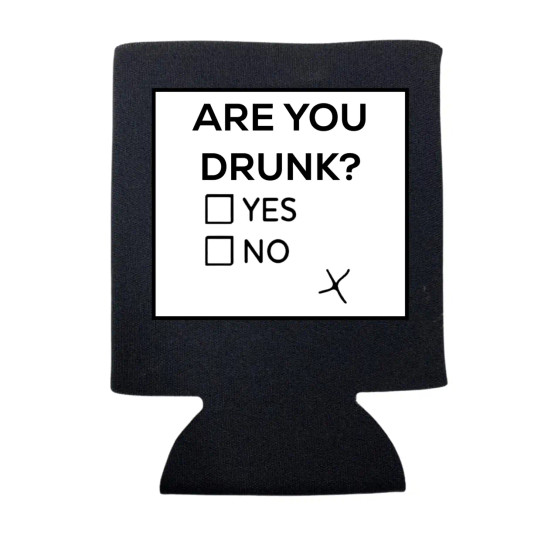 Can Cooler Koozie Slim Are You Drunk Yes No Can Cooler Koozie Slim Are You Drunk Yes No