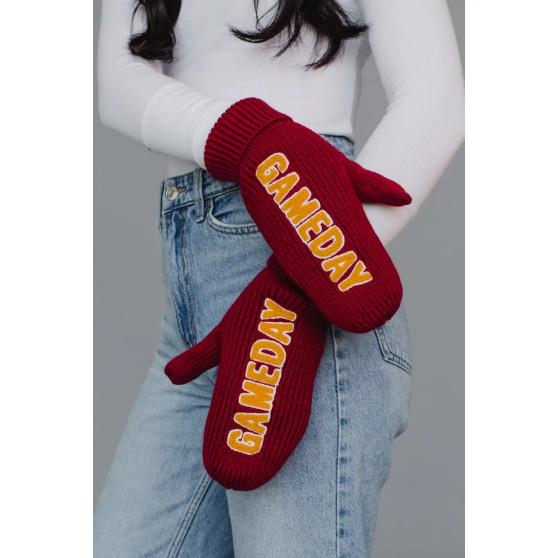 Mittens Fleece Lined by Panache Maroon Gold Minnesota Gophers Game Day