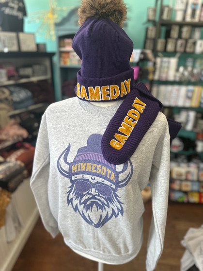 Sweatshirt Vikings Minnesota NFL Bearded Viking Glasses Sweatshirt Vikings Minnesota NFL Bearded Viking Glasses