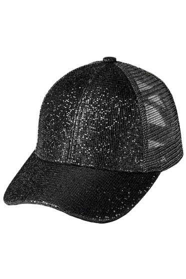 Baseball Trucker Cap Ponytail Glitter Black Criss Cross Baseball Trucker Cap Ponytail Glitter Black Criss Cross