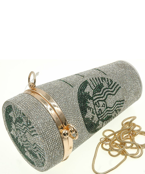 Purse Rhinestone Silver Gold Starbucks