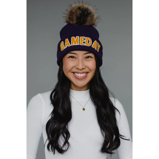 Vikings Purple Beanie Game Day Fleece Lined SKOL Vikings Purple Beanie Game Day Fleece Lined SKOL