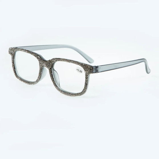Rhinestone Readers Grey 250 Strength