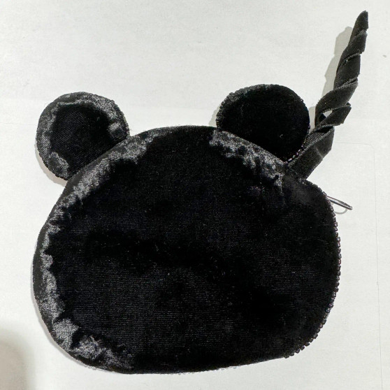 Coin Purse Panda Velvet With Bead Eyes
