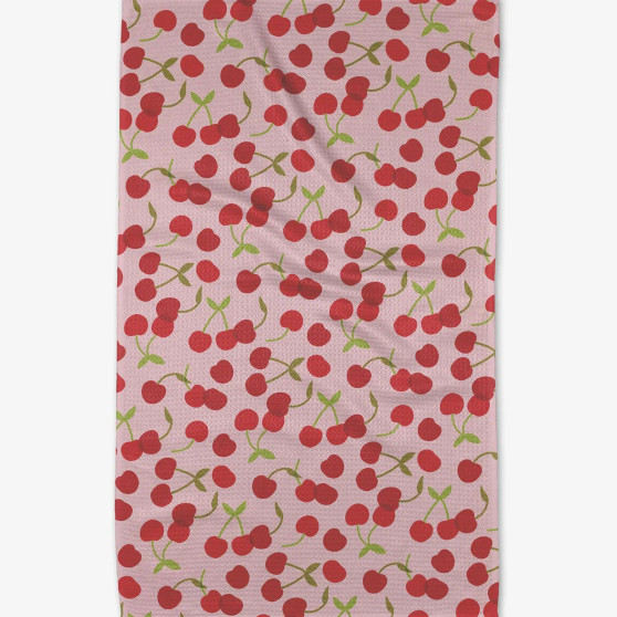 Geometry Kitchen Hand Dish Microfiber Towel Cherry Cherries