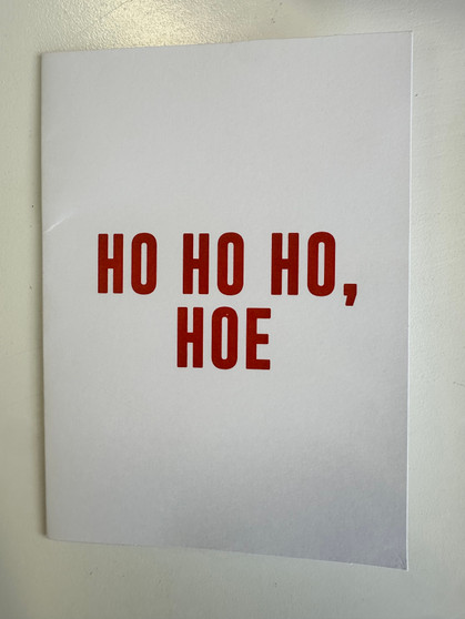 Christmas Card Ho Ho Ho Blank Inside