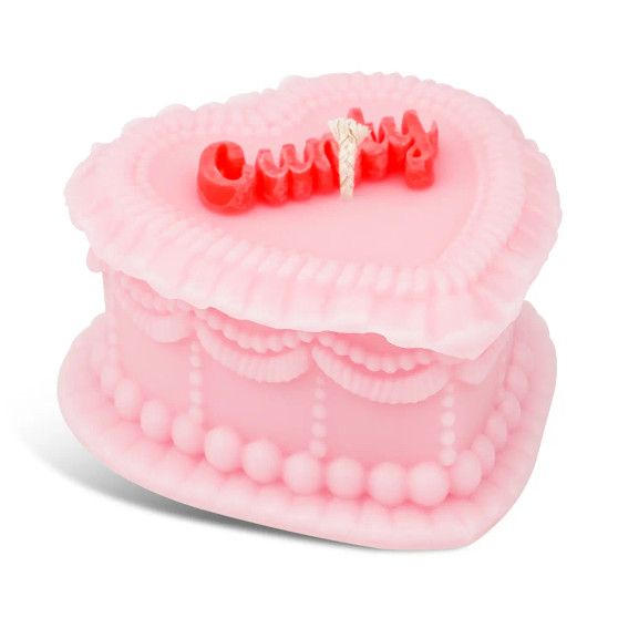 Vintage Heart Candle Funny Cunty Soy Wax Combo Valentines Galentines Unscented 