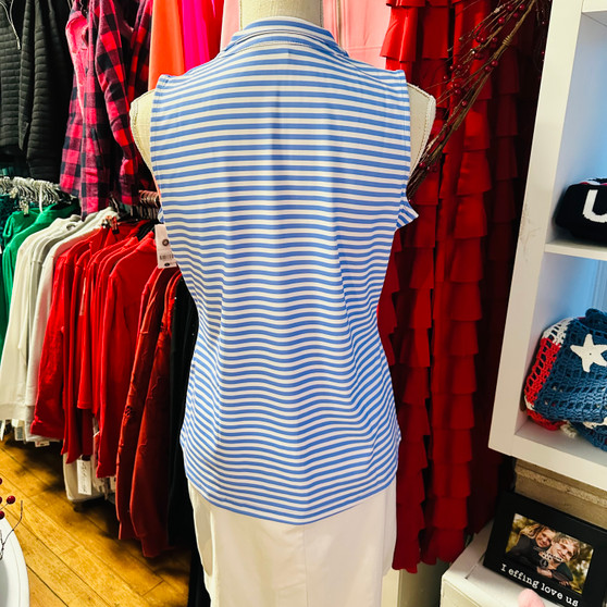 LuLu B Sleeveless 1/4 Zip Ladies Golf Pickleball Resort Coolant Fabric Top
