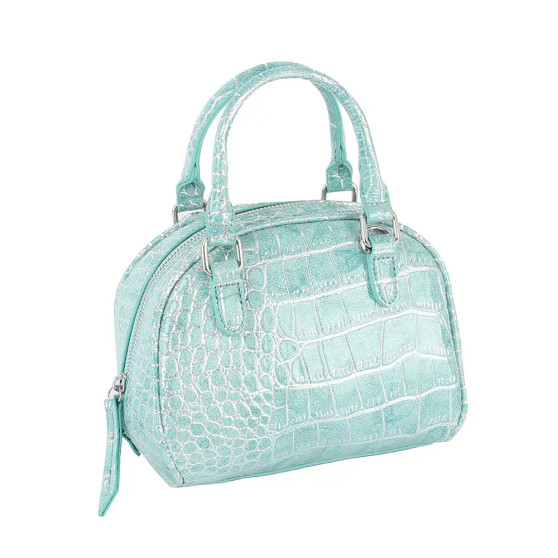 Alligator Crocodile Embossed Purse Crossbody Turquoise 