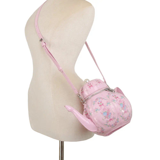 Teapot Purse Crossbody Pink 