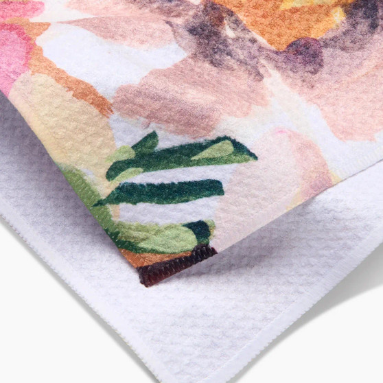 Geometry Kitchen Hand Dish Towel Bold Floral USA Made