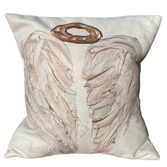 Southern Cotton  Mill Pillow Angel Wings Halo 18x18” USA Made