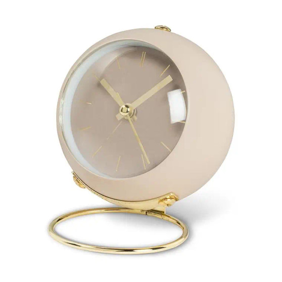 Abbott Ball Clock With Stand Taupe 4”